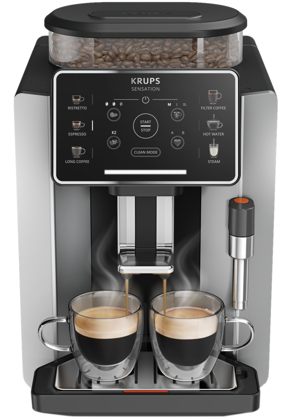 Krups Sensation EA910E EA910E volautomatische espressomachine alu/zwart