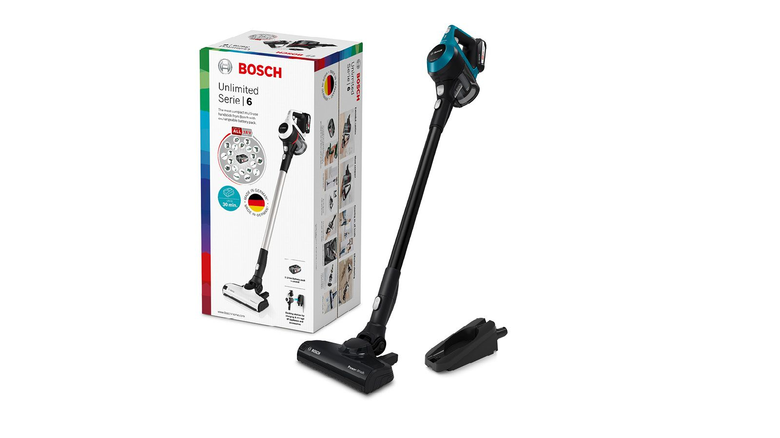 Bosch Serie 6 BBS611LAG steelstofzuiger & elektrische bezem 2-in-1-steelstofzuiger Batterij/Accu Droog Zakloos 0,3 l Blauw 2,5 Ah - Afbeelding 4