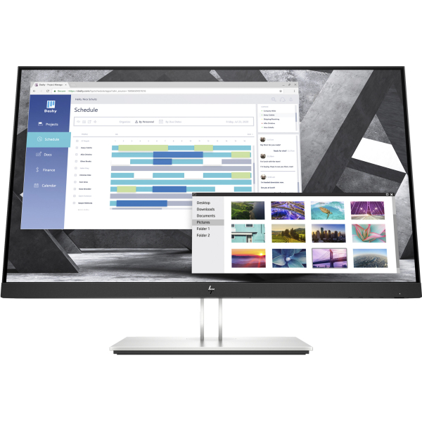 HP E27q G4 QHD Monitor computer monitor 68,6 cm (27") 2560 x 1440 Pixels Quad HD Zwart, Zilver