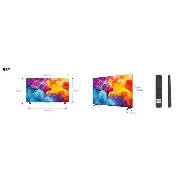 TCL 55P61B 55" | Ultra HD 4K LED Smart TV | Google TV | HDR10 | 60Hz | Wifi & Bluetooth