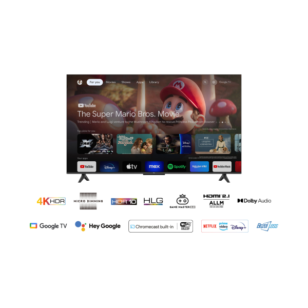 TCL 55P61B 55" | Ultra HD 4K LED Smart TV | Google TV | HDR10 | 60Hz | Wifi & Bluetooth - Afbeelding 7