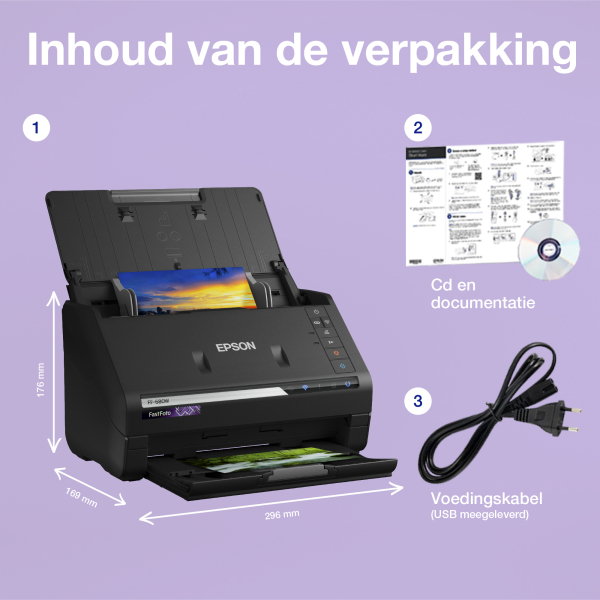 Epson FastFoto FF-680W snelle A4-fotoscanner met automatische invoer en Wi-Fi-connectiviteit - Afbeelding 4