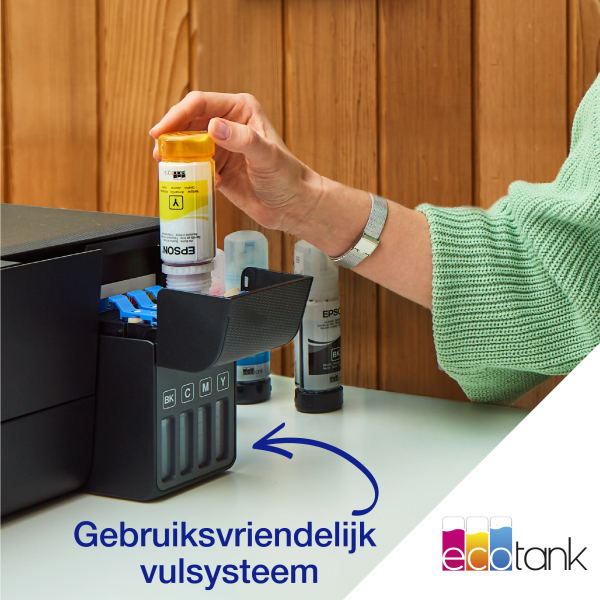 Epson EcoTank ET-2860 A4 multifunctionele Wi-Fi-printer met inkttank, inclusief tot 3 jaar inkt - Afbeelding 10