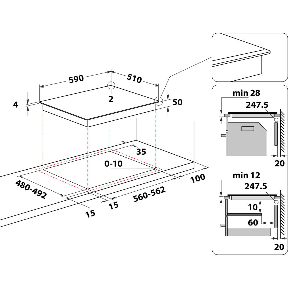 Whirlpool WB B8360 NE Zwart Ingebouwd 59 cm Inductiekookplaat zones 4 zone(s) - Afbeelding 13