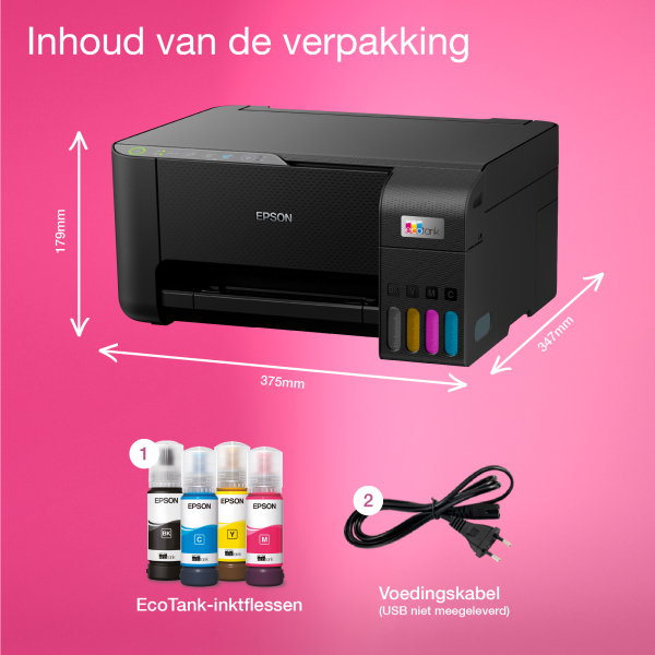 Epson EcoTank ET-2860 A4 multifunctionele Wi-Fi-printer met inkttank, inclusief tot 3 jaar inkt - Afbeelding 6
