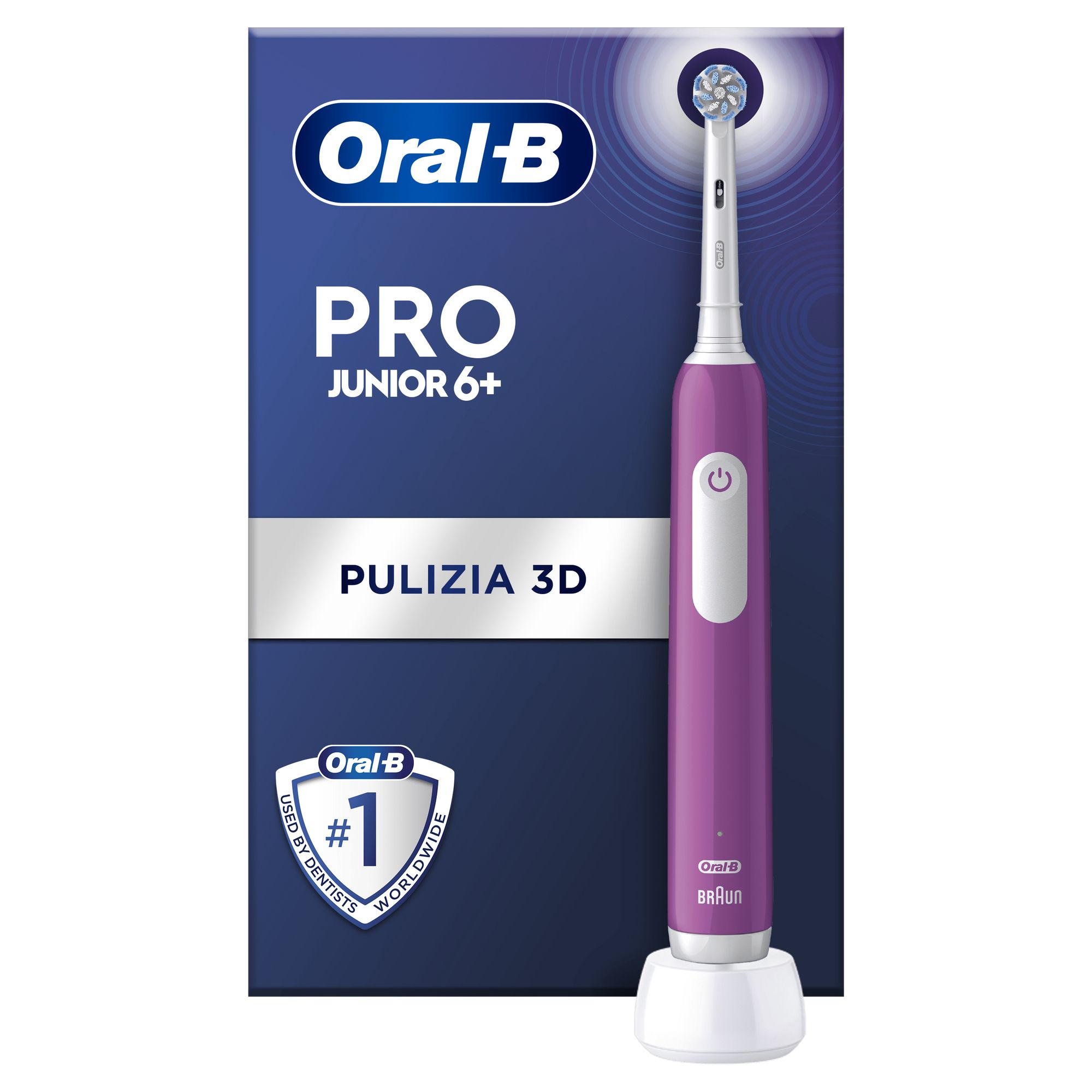 Oral-B Junior 8006540742891 elektrische tandenborstel Kind Roterende tandenborstel Paars afbeelding
