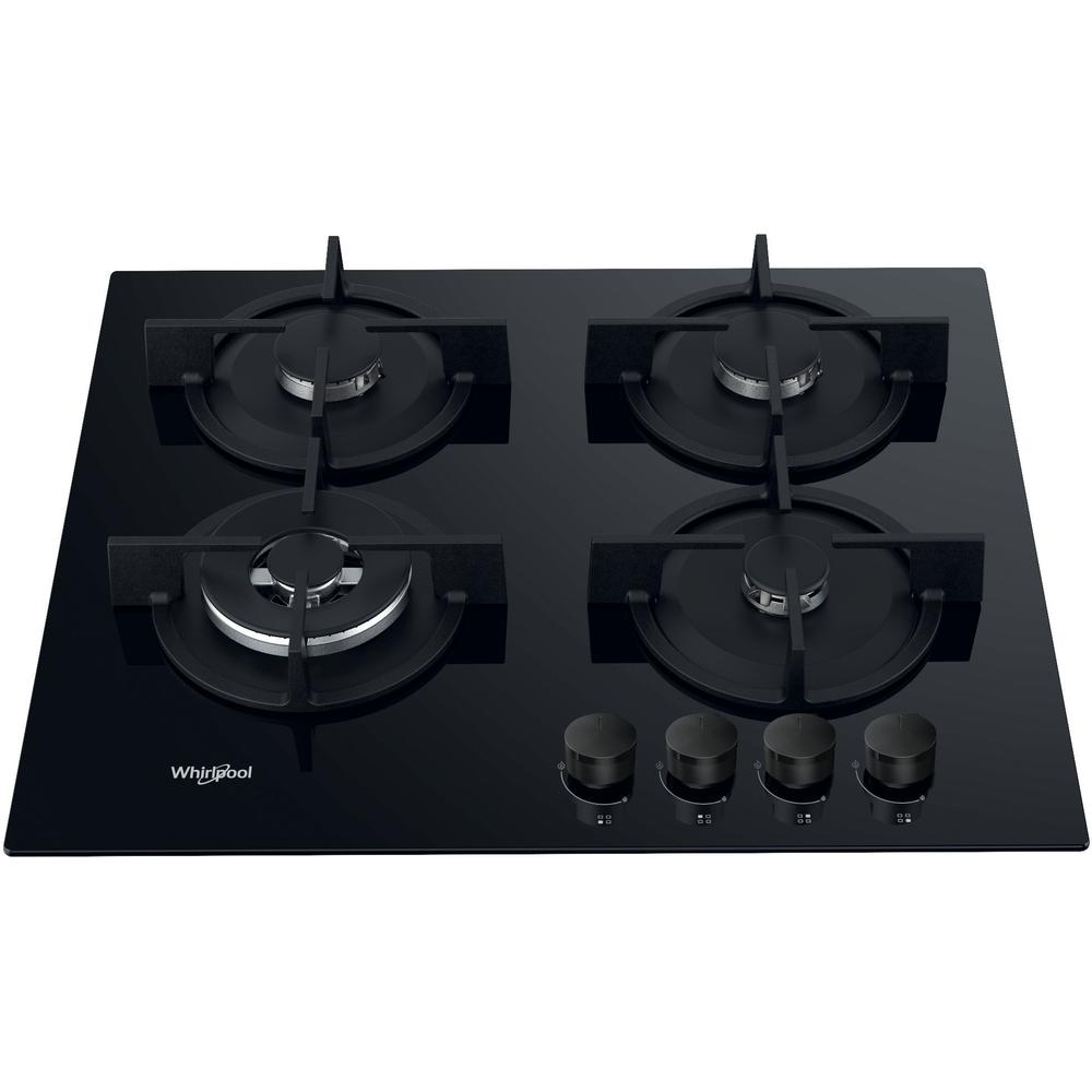 Whirlpool AKT 625/NB1 Zwart Ingebouwd 59 cm Gaskookplaat 4 zone(s) afbeelding