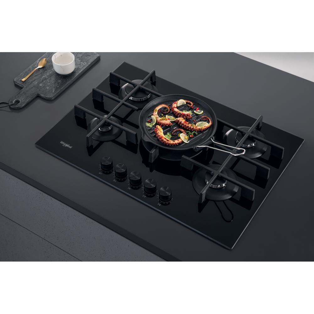 Whirlpool AKWL 728/NB Zwart Ingebouwd 75 cm Gaskookplaat 5 zone(s) - Afbeelding 13