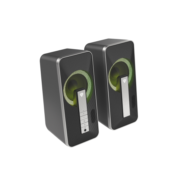 GENESIS Helium 100 BT RGB luidspreker set 10 W PC/Laptop Zwart, Zilver 2.0 kanalen Bluetooth - Afbeelding 3