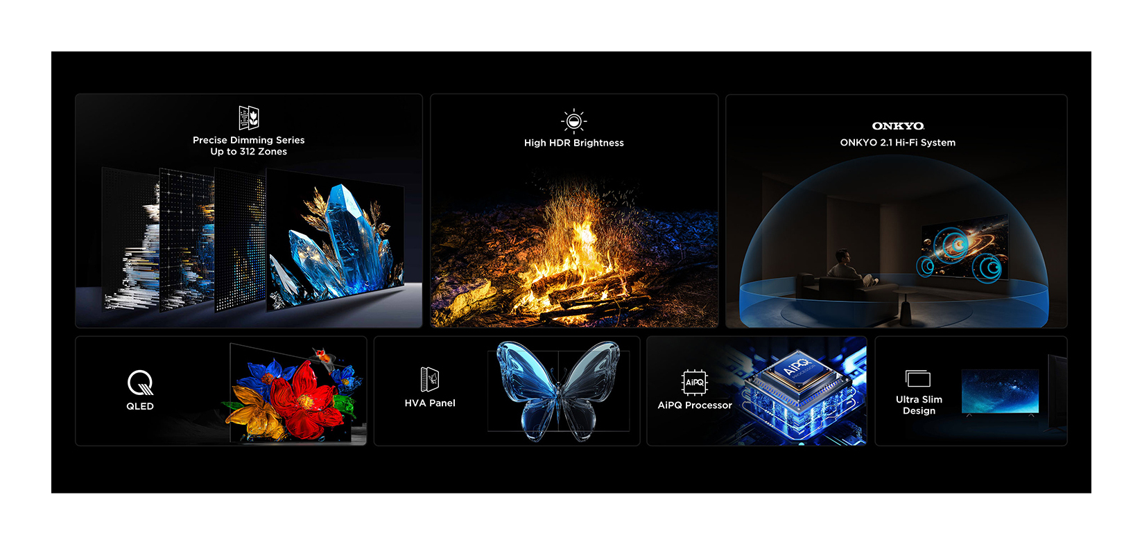 TCL 65C6KS 65" | Ultra HD 4K QD-Mini LED Smart TV (2025) | Google TV + Wifi | Dolby Vision IQ | Local Dimming | 60Hz - Afbeelding 7