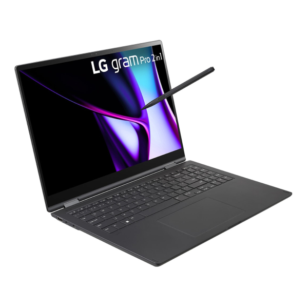 LG Gram Pro 16T90SP Intel Core Ultra 7 155H Hybride (2-in-1) 40,6 cm (16") Touchscreen WQXGA+ 16 GB LPDDR5x-SDRAM 1 TB SSD Wi-Fi 6E (802.11ax) Windows 11 Pro Zwart - Afbeelding 3