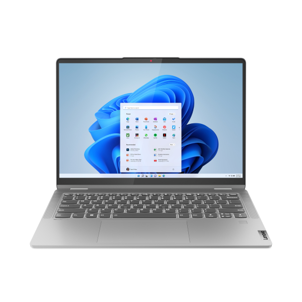 Lenovo IdeaPad Flex 5 14ABR8 AMD Ryzen™ 7 7730U Hybride (2-in-1) 35,6 cm (14") Touchscreen WUXGA 16 GB LPDDR4x-SDRAM 512 GB SSD Wi-Fi 6 (802.11ax) Windows 11 Home Zwitsers Grijs