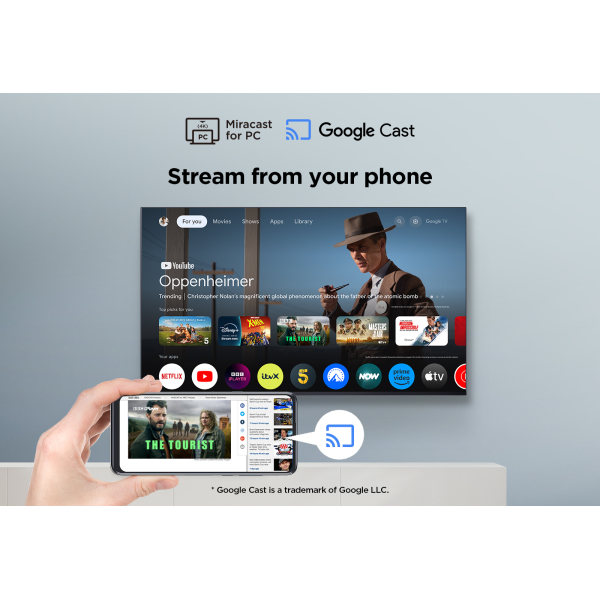 TCL 43P7K 43" | Ultra HD 4K QLED Smart TV (2025) | Google TV + Wifi | Dolby Vision & HDR10 | Quantum Dot Technologie | 60Hz - Afbeelding 11