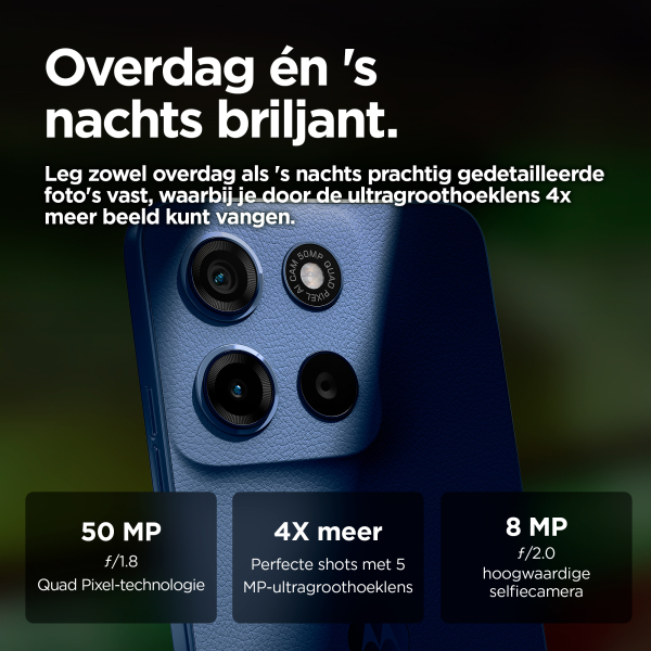 Motorola moto g15 17,1 cm (6.72") Dual SIM Android 15 4G USB Type-C 8 GB 128 GB 5200 mAh Marineblauw - Afbeelding 2