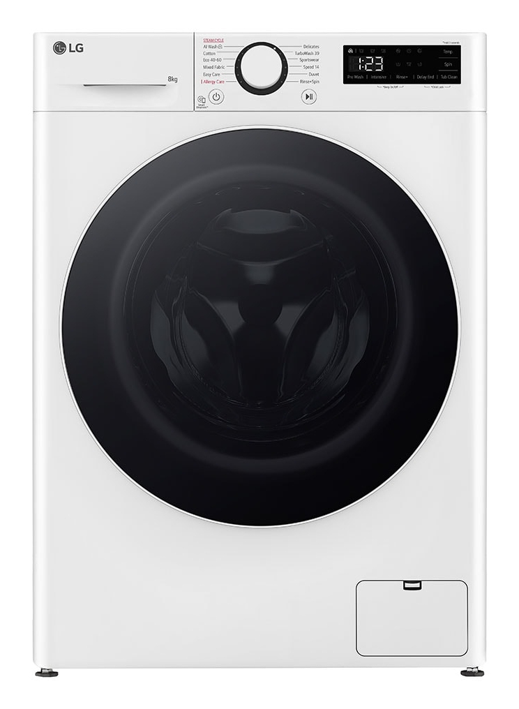 LG F2WR508S0W wasmachine Voorbelading 8 kg 1200 RPM Zwart, Wit afbeelding