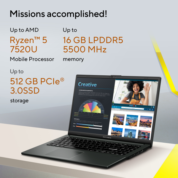 ASUS VivoBook Go 15 | 15.6'' IPS F-HD | AMD Ryzen 5 7520U | 16GB DDR5 | 512GB | W11 Home - Afbeelding 10