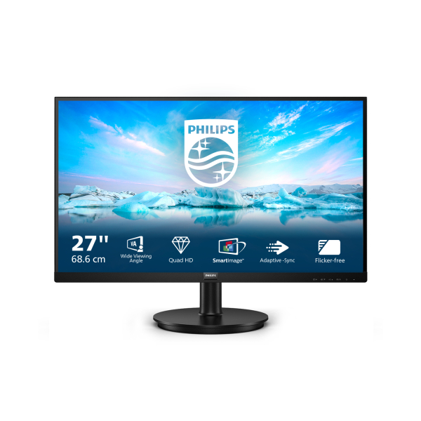 Philips V Line 275V8LA/00 computer monitor 68,6 cm (27") 2560 x 1440 Pixels Quad HD LED Zwart - Afbeelding 4