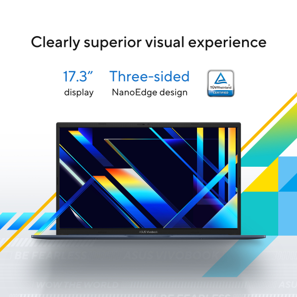 ASUS Vivobook 17 X1704ZA-AU045W Intel® Core™ i7 i7-1255U Laptop 43,9 cm (17.3") Full HD 16 GB DDR4-SDRAM 1 TB SSD Wi-Fi 6E (802.11ax) Windows 11 Home Nederlands Blauw - Afbeelding 9