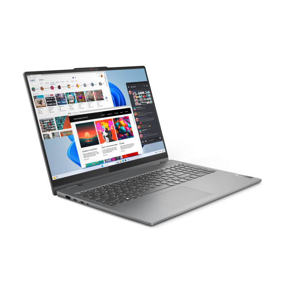 Lenovo IdeaPad 5 2-in-1 16IRU9 Intel Core 7 150U Hybride (2-in-1) 40,6 cm (16") Touchscreen WUXGA 16 GB LPDDR5x-SDRAM 512 GB SSD Wi-Fi 6E (802.11ax) Windows 11 Home Duits Grijs - Afbeelding 4