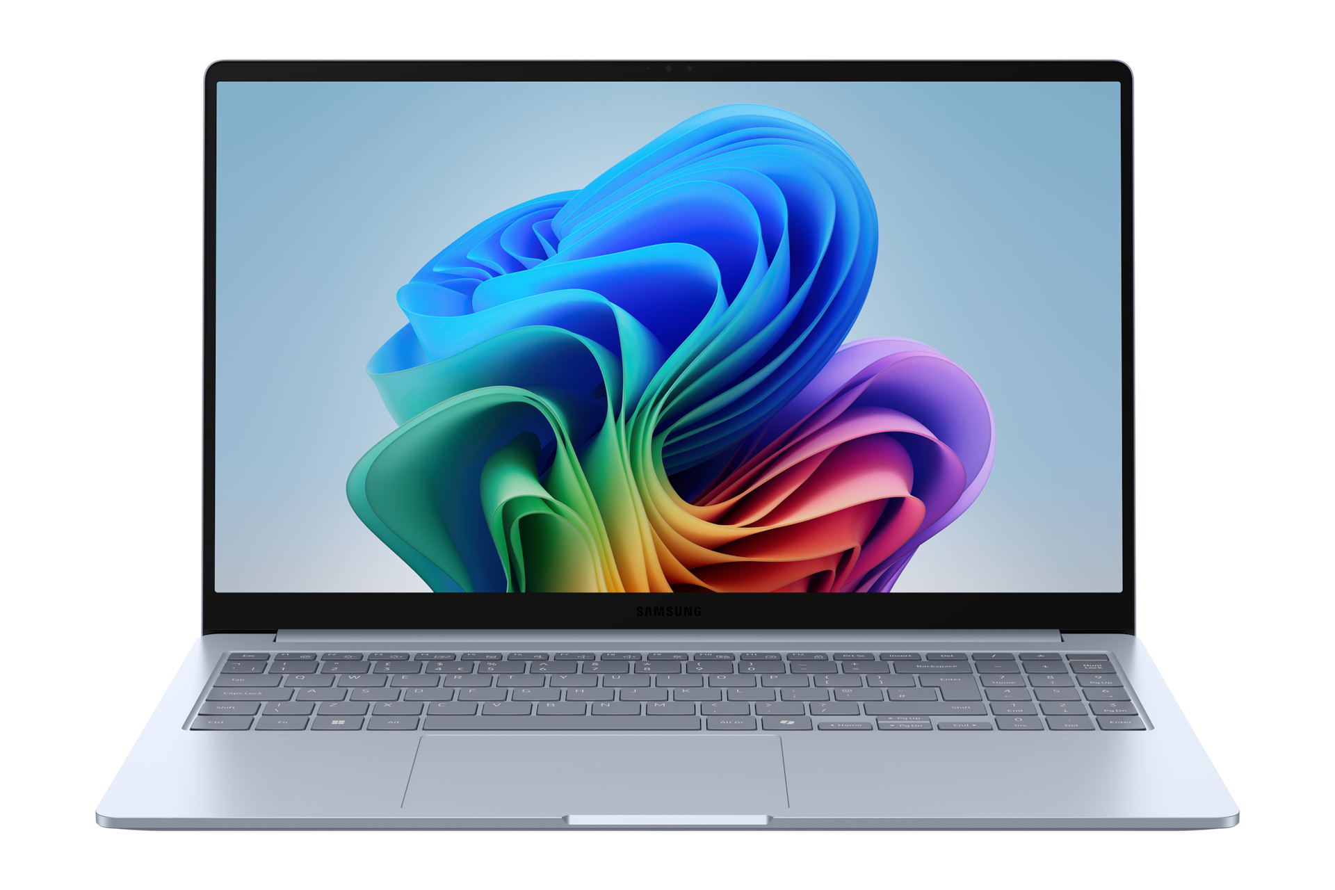 Samsung Galaxy Book4 Edge NP750XQAA-EXP Qualcomm Snapdragon X1P-42-100 Laptop 39,6 cm (15.6") Full HD 16 GB LPDDR5x-SDRAM 256 GB eUFS Wi-Fi 7 (802.11be) Windows 11 Home Duits Blauw afbeelding