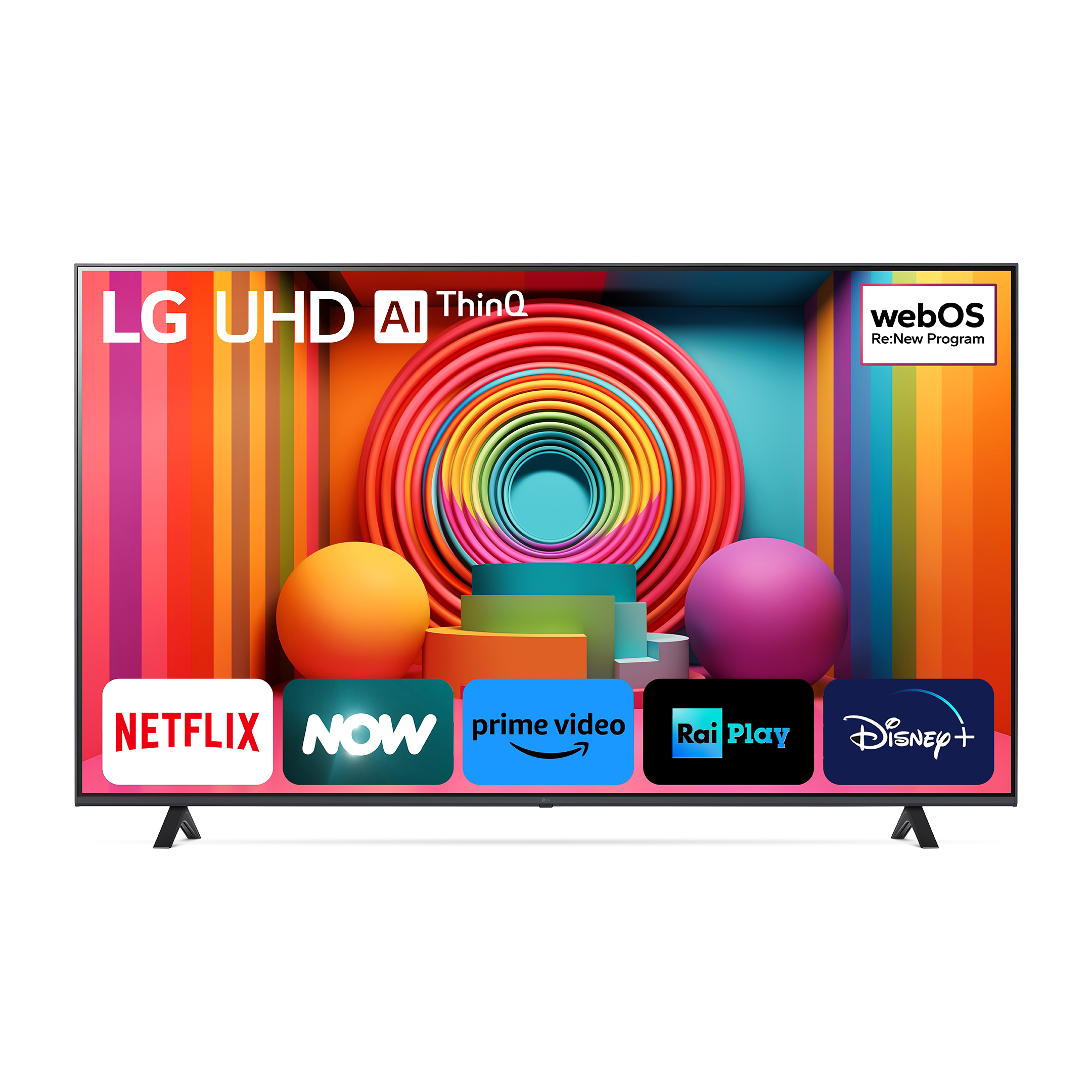 LG 75UR75006LK 75"| 4K Ultra HD LED Smart TV | WebOS + Wifi | Levendige HDR10 Beelden | AI Geluidsoptimalisatie + Strak Ontwerp | 60Hz afbeelding