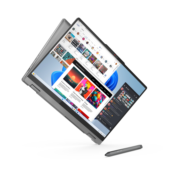 Lenovo IdeaPad 5 2-in-1 16IRU9 Intel Core 7 150U Hybride (2-in-1) 40,6 cm (16") Touchscreen WUXGA 16 GB LPDDR5x-SDRAM 512 GB SSD Wi-Fi 6E (802.11ax) Windows 11 Home Duits Grijs - Afbeelding 11