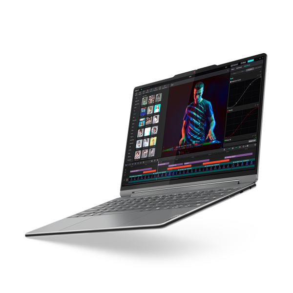 Lenovo Yoga 9 2-in-1 14IMH9 Intel Core Ultra 7 155H Hybride (2-in-1) 35,6 cm (14") Touchscreen WQUXGA 32 GB LPDDR5x-SDRAM 1 TB SSD Wi-Fi 6E (802.11ax) Windows 11 Home Duits Grijs - Afbeelding 3