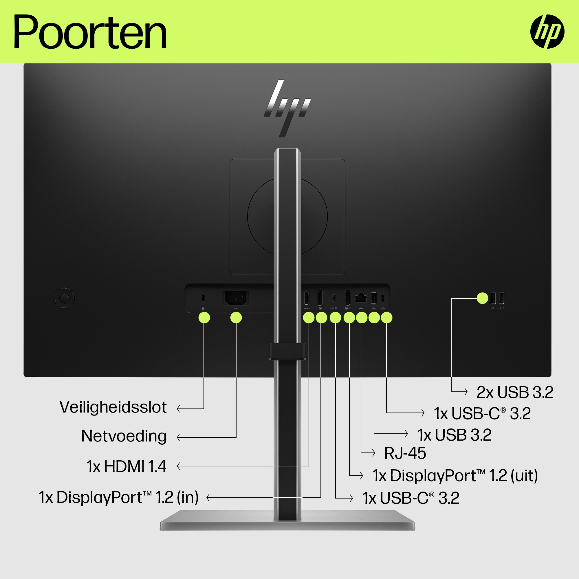 HP E27u G5 QHD USB C-monitor afbeelding