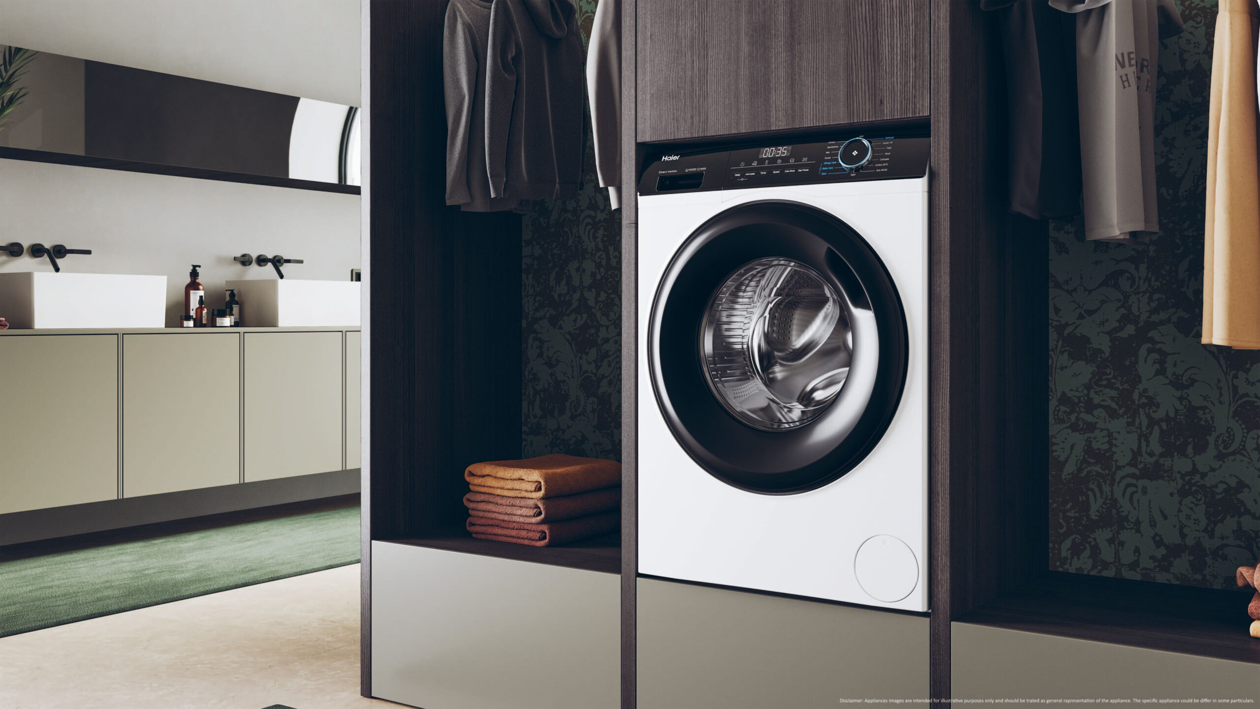 Haier I-Pro Series 3 HW90-B14939 wasmachine Voorbelading 9 kg 1400 RPM Wit - Afbeelding 10