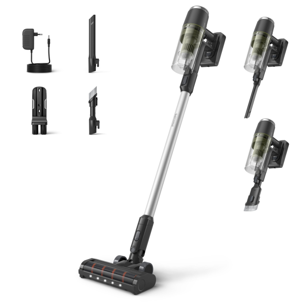 Philips 3000 series XC3033/01 steelstofzuiger & elektrische bezem Batterij/Accu Droog Cyclonisch Zakloos Zwart, Groen