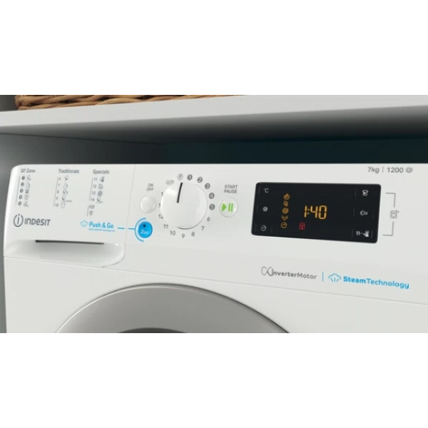 Indesit BWSE 71295X WSV EU wasmachine Voorbelading 7 kg 1200 RPM Wit - Afbeelding 8