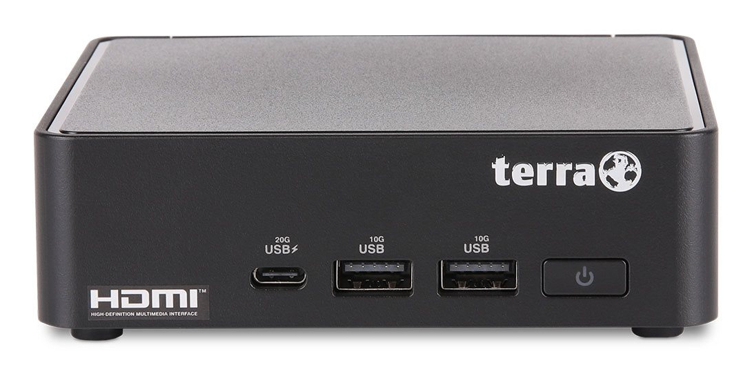 TERRA 1000059 PC's/werkstation Intel Core Ultra 7 155H 16 GB DDR5-SDRAM 500 GB SSD Windows 11 Pro Micro PC Mini PC Zwart afbeelding