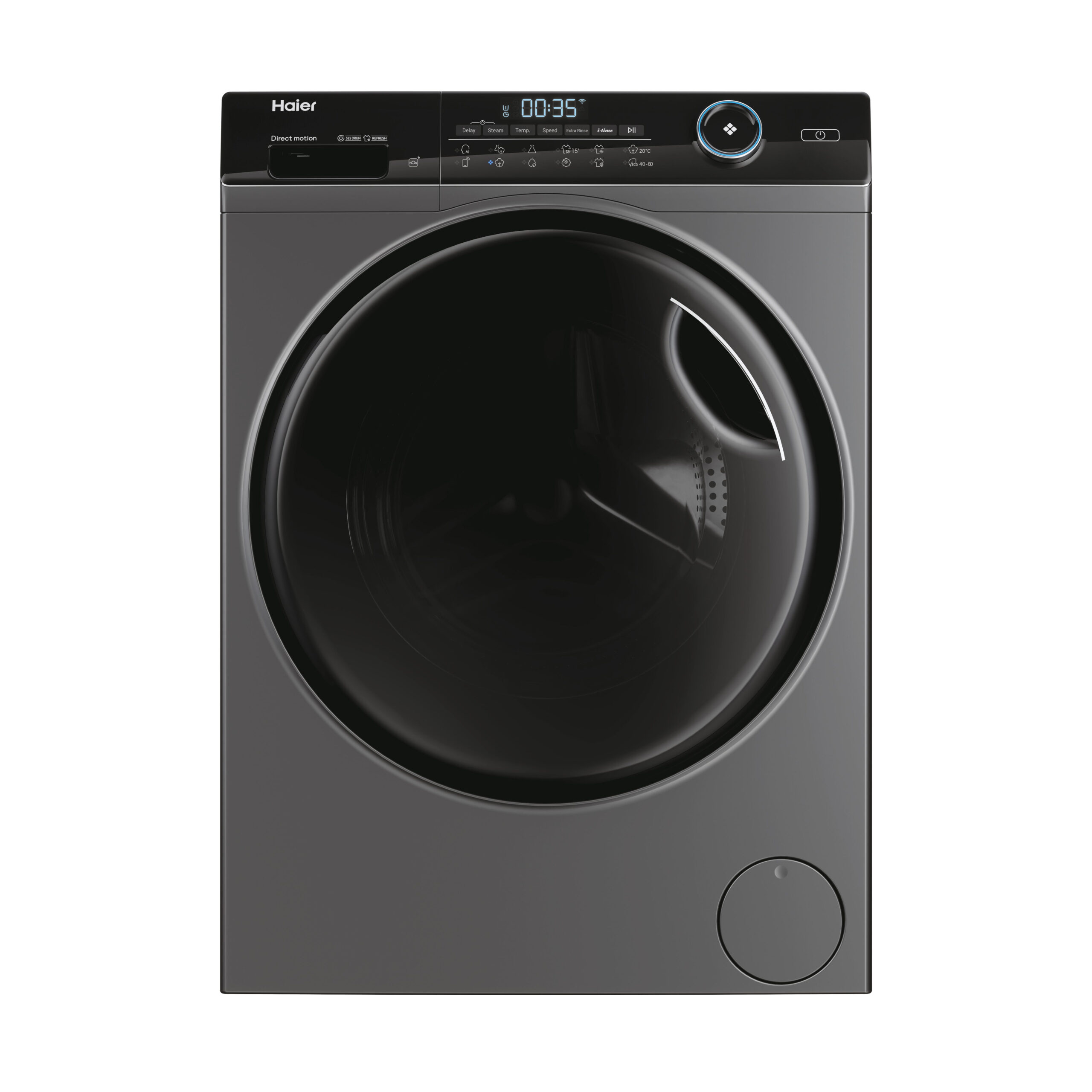 Haier I-Pro Series 5 HW80-B14959S8U1 wasmachine Voorbelading 8 kg 1400 RPM Antraciet afbeelding