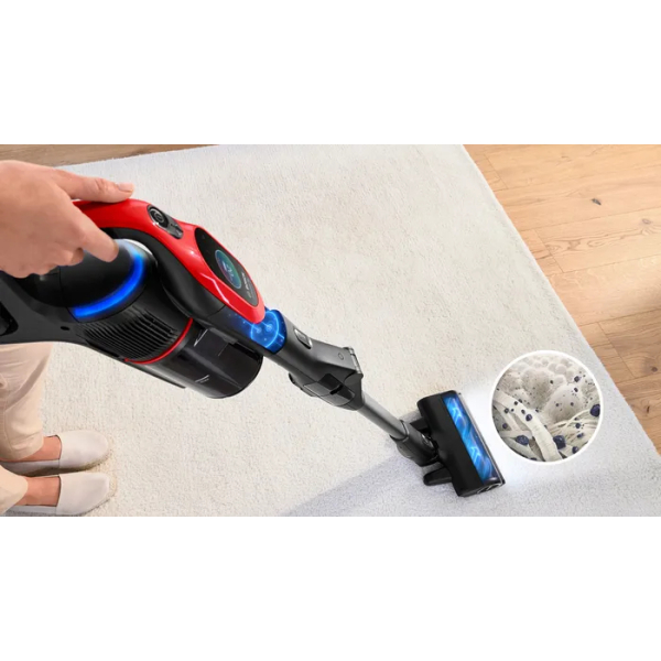 Bosch BCS1041PET steelstofzuiger & elektrische bezem Batterij/Accu Droog HEPA Zakloos 0,4 l 23,5 W Zwart, Rood 4 Ah - Afbeelding 5