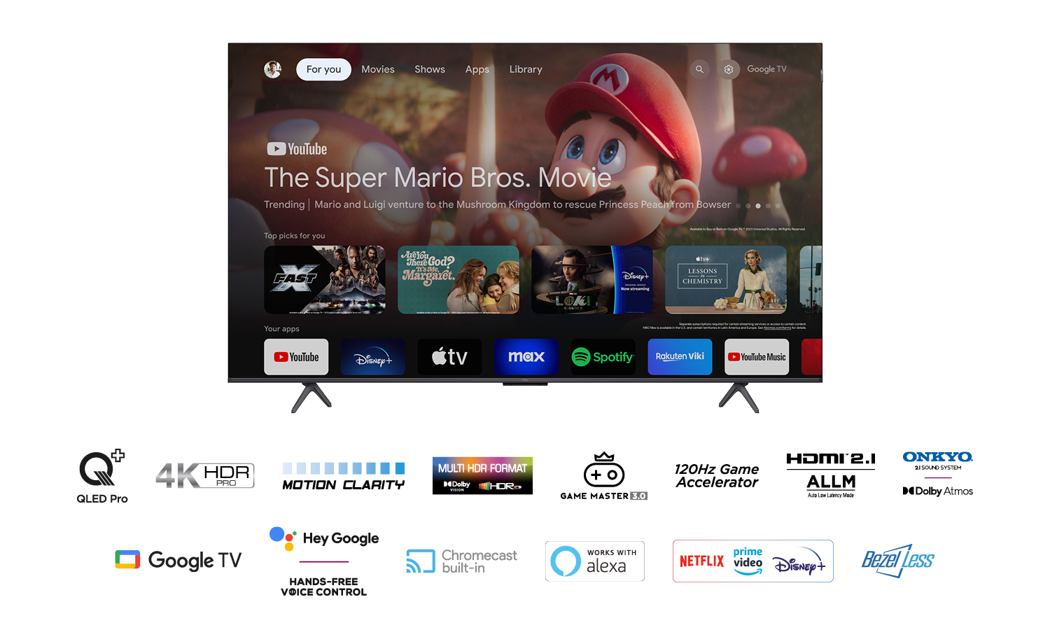 TCL C61 55C61B QLED+ Pro Android Smart TV 55" - Afbeelding 7