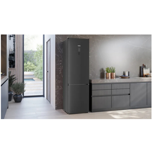 Siemens iQ300 KG39NXXCF koel-vriescombinatie Vrijstaand 363 l C Zwart - Afbeelding 2