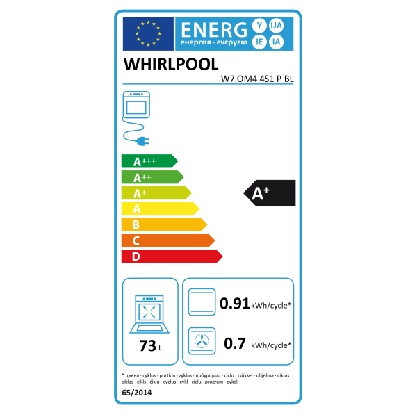 Whirlpool W7 OM4 4S1 P BL 73 l Zwart - Afbeelding 17