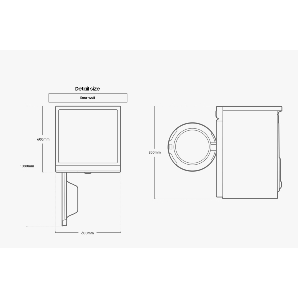 Samsung DV90BB7445GWS2 wasdroger Vrijstaand Voorbelading 9 kg A+++ Wit - Afbeelding 9