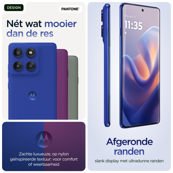 Motorola edge 60 pro 16,9 cm (6.67") Dual SIM Android 15 5G USB Type-C 12 GB 512 GB 6000 mAh Blauw - Afbeelding 3