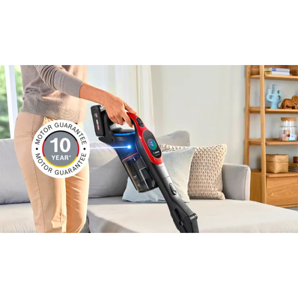 Bosch BCS1041PET steelstofzuiger & elektrische bezem Batterij/Accu Droog HEPA Zakloos 0,4 l 23,5 W Zwart, Rood 4 Ah - Afbeelding 11