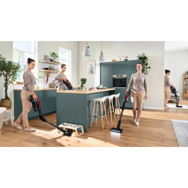 Bosch BCS1041PET steelstofzuiger & elektrische bezem Batterij/Accu Droog HEPA Zakloos 0,4 l 23,5 W Zwart, Rood 4 Ah - Afbeelding 15