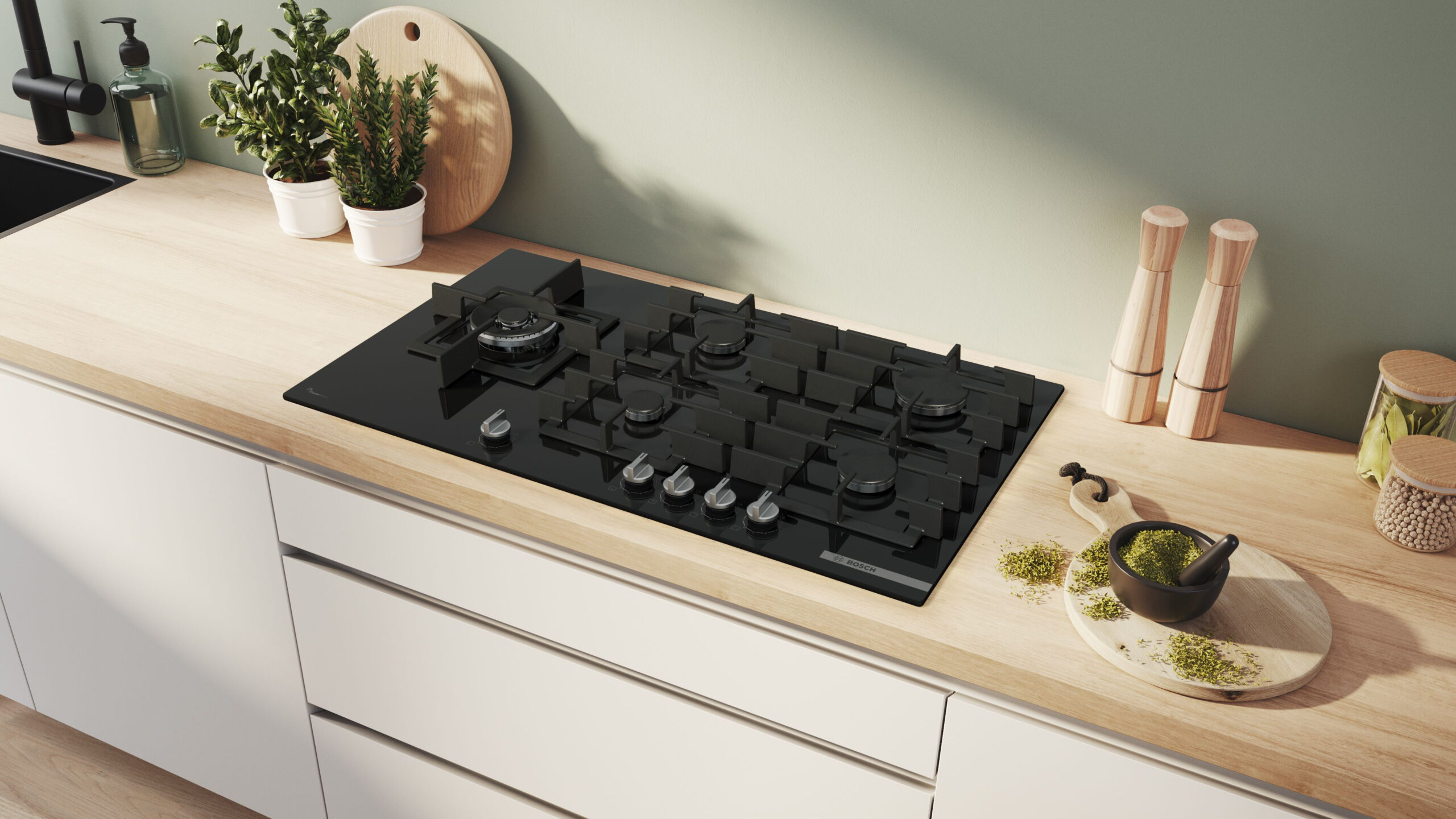 Bosch Serie 6 PPM9A6I40 kookplaat Zwart Ingebouwd 90 cm Gaskookplaat 5 zone(s) - Afbeelding 5