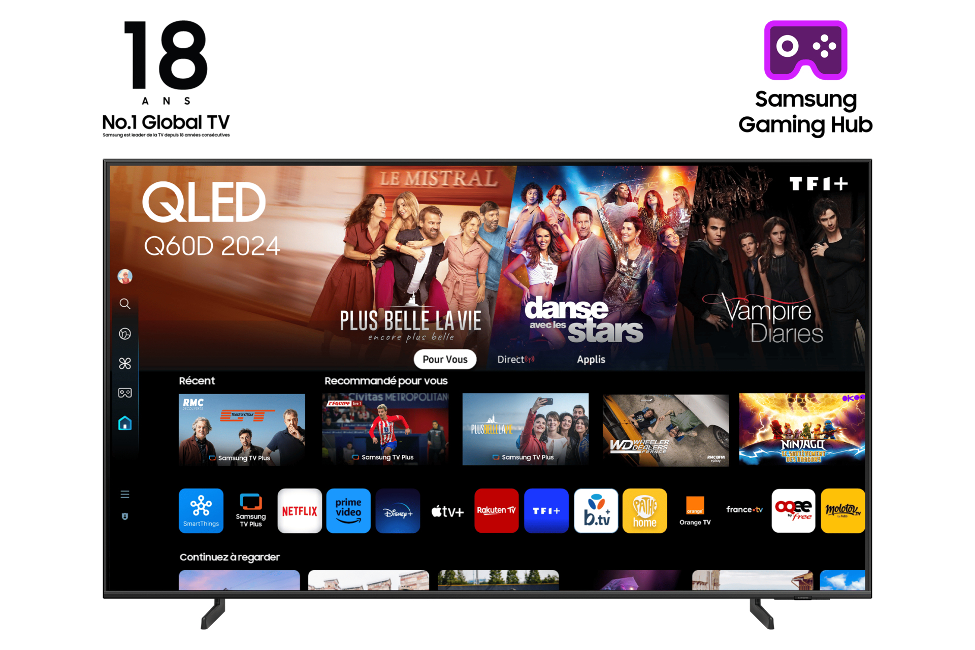 Samsung Q60D TQ43Q60DAU 109,2 cm (43") 4K Ultra HD Smart TV Wifi Titanium afbeelding