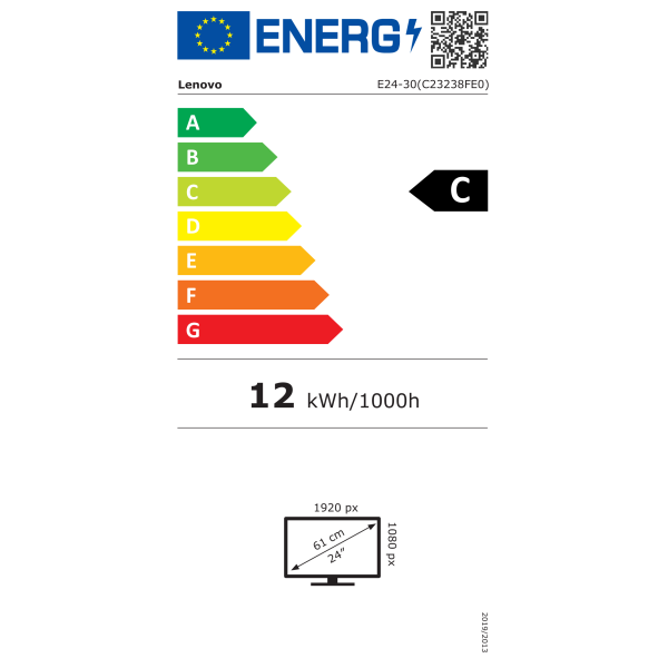 Lenovo ThinkVision E24-30 LED display 60,5 cm (23.8") 1920 x 1080 Pixels Full HD Zwart - Afbeelding 13