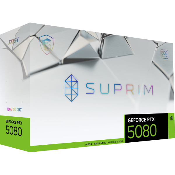 MSI SUPRIM GeForce RTX5080 16G SOC NVIDIA GeForce RTX 5080 16 GB GDDR7 - Afbeelding 2