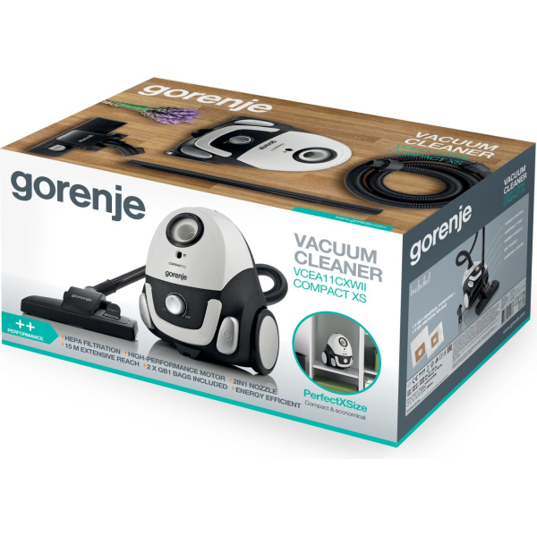 Gorenje VCEA11CXWII stofzuiger 2 l Cilinderstofzuiger Droog 750 W Stofzak - Afbeelding 5