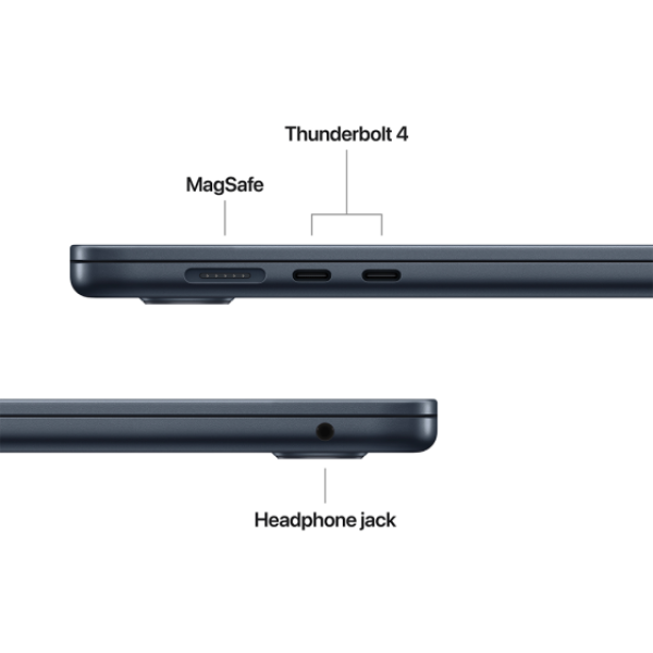 Laptop Apple MacBook Air 15" Apple M4 10C CPU 10C GPU 16GB 256GB Midnight (2025) - Afbeelding 3