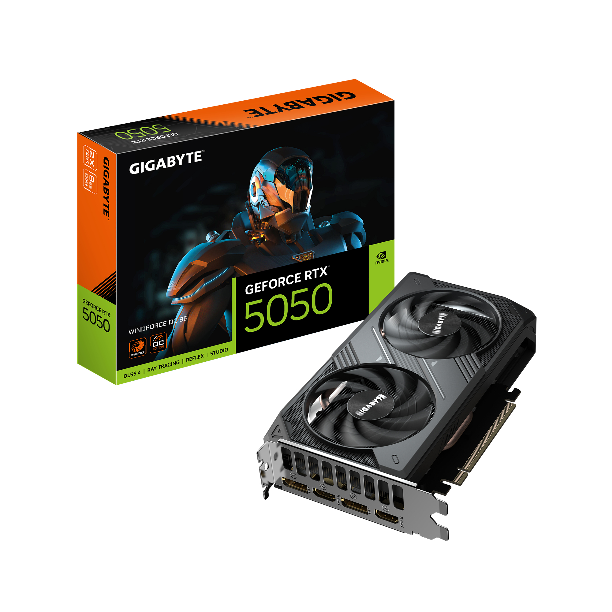 GIGABYTE GeForce RTX 5050 WINDFORCE OC 8G NVIDIA 8 GB GDDR6 afbeelding