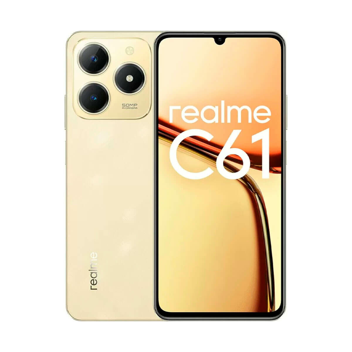 Smartphone Realme C61 6,74"Unisoc TigerT612 6 GB RAM 128 GB Gouden afbeelding