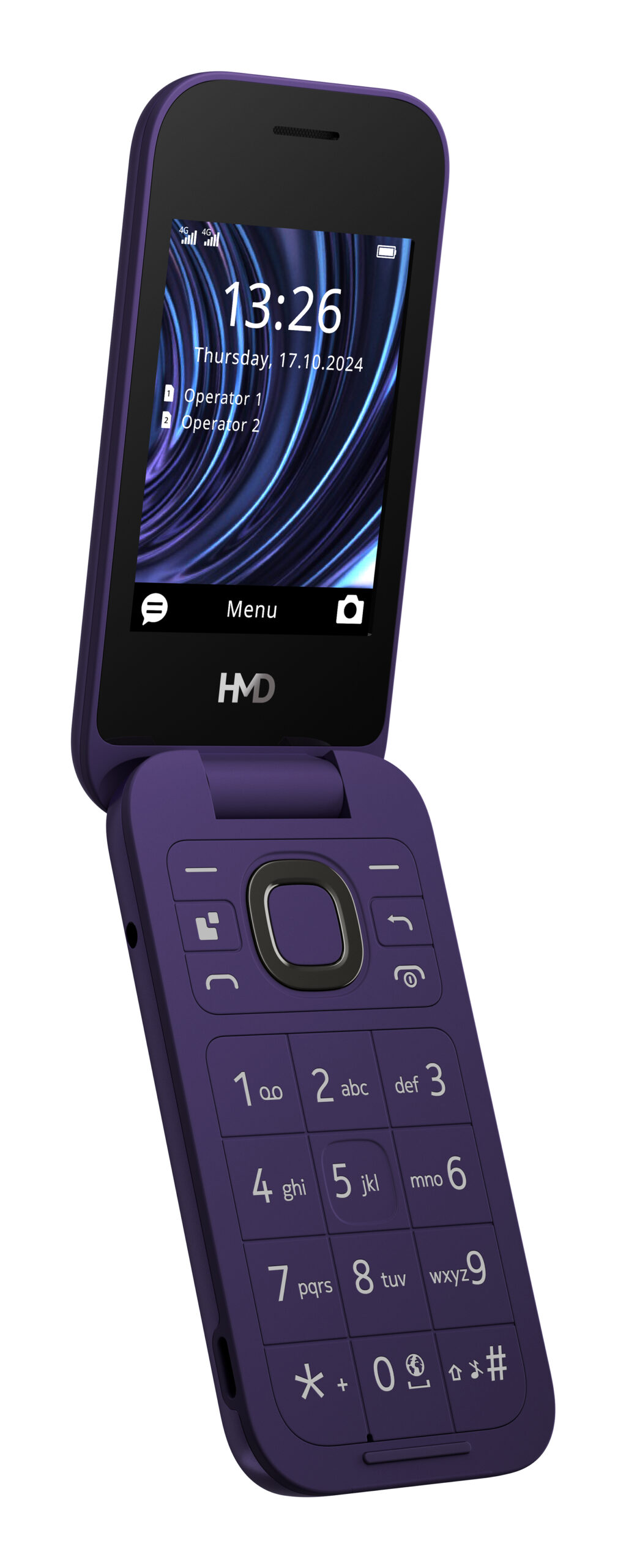 HMD 2660 Flip 7,11 cm (2.8") 123 g Violet Basistelefoon afbeelding